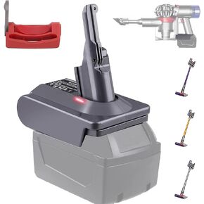 New V8/V7 Battery Adapter Compatible with Dyson V8 Battery Adapter for Milwaukee M18 18V Battery to Dyson V7/V8 Handheld Vacuum Converter for Dyson V7/V8 Series Vacuum Cleaner, with Trigger Lock