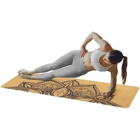Yoga Mat with Strap - Sweat Absorbent Ultra Grippy Hot Yoga Mat Non Slip Towel Combo - Vegan Suede Yoga Mat - Mandala Exercise Mat for Bikram, Ashtanga, Vinyasa or Power Classes by RAD Sportz