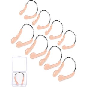 Swimming Nose Clip Competition Protector Nose Plugs for Swimming for Adults Kids Using, Beige