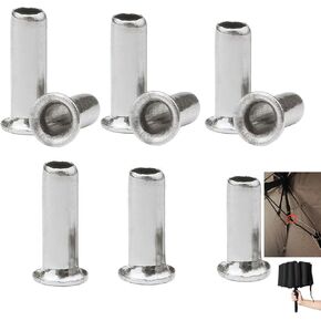 18 Pack Portable Umbrella Rivet Tubular Pins Replacement 1.3mm Joint Nail Connector for Travel Folding Rain Umbrellas Frame Repair Stretcher Rib Support Parts 9mm 8.2mm 7.5mm Post