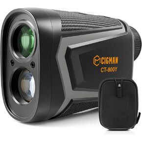Golf Laser Rangefinder with Slope, CIGMAN 850/1200 Yards Rechargeable Golf Range Finder Magnetic, Continuous Scan for Hunt, High-Precision LCD/OLED Screen Flag Pole Lock Vibration, 7X Magnification