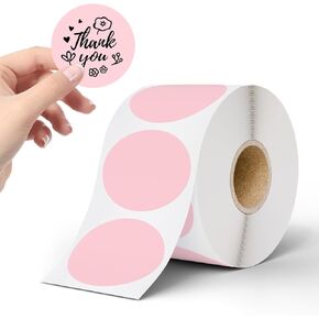 2" Circle Thermal Labels, Gradient Color Round Labels, Multi-Purpose Circle Thermal Stickers Labels for Small Business, DIY Logo Design, Compatible with Most of Shipping Label Printers, 750pcs/Roll