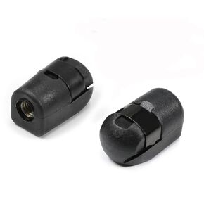 Heyiarbeit 2pcs Gas Spring End Fitting Connector M8 Female Thread PA66A5 Black for Machinery Automation Equipment