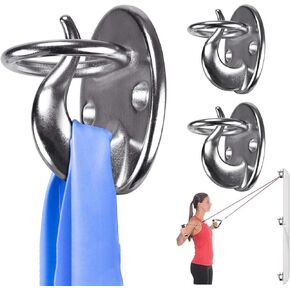 BeneLabel Resistance Band Wall Anchor Stainless Steel Workout Wall Mount Anchor Exercise Wall Anchor Silver Workout Band Anchor for Home Gym Wall Mounts Gym Anchor