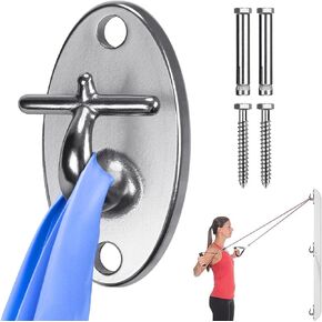 Resistance Band Wall Anchor Stainless Steel Workout Band Anchor 1000 lbs Capacity Wall Hooks for Exercise Band Hooks Workout Wall Mount Anchor Bracket for Suspension Training Exercise Band Hook