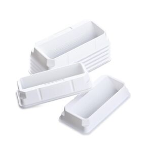 25ml Polystyrene Reagent Reservoir, Sterile One-Channel Basins, 20 Pcs Individually Wrapped Reagent Tank, White Solution Basins
