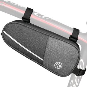 Top Tube Bike Bag, Water Resistant Bike Frame Bag, Bike Triangle Bag, Bicycle Front Frame Storage Bag, Bike Phone Bag, Handlebar Bag, Cycling Accessories Pouch for Mountain Road Commute Bike