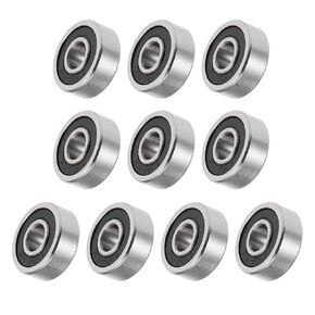 METALLIXITY Deep Groove Ball Bearings (6905-2RS, 25mm x 42mm x 9mm) 10Pcs, Carbon Steel Double Shielded Industrial Bearings - for Industrial Micro Motor