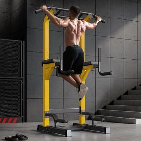 SogesPower Power Tower Pull Up Bar Station Multi-Function Pull Up Bar Stand for Home Gym, Adjustable Height Pull Up Dip Station Dip Bar Strength Training Fitness Equipment,Up to 500LBS