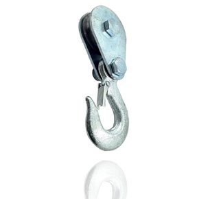 1 Ton Lifting Pulley Hook Bearing Pulley Block Snatch Block with Hook Heavy Duty Pulley Lifting Block Hoist with Hook for 1/2 in Cable