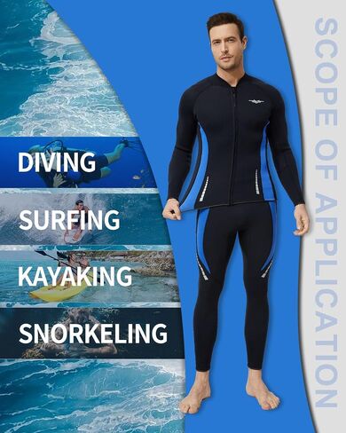 قمصان Seaskin Wetsuit للرجال بسحاب أمامي 3 مم in Kuwait