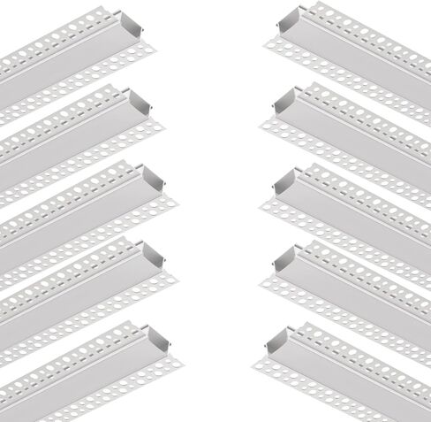 6Pack 6.6FT/2 Meter Plaster in LED Channel,Drywall LED Strip Light Channel,Trimless Recessed Mud in LED Channel for 20mm Width LED Strip in Saudi Arabia