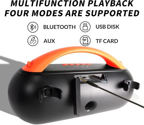K9 Bluetooth Sepaker,IPX4 Waterproof Wireless Bluetooth Speaker,100W Loud Deepbass Speaker for Indoor,Outdoor,Camping,Beach in Saudi Arabia