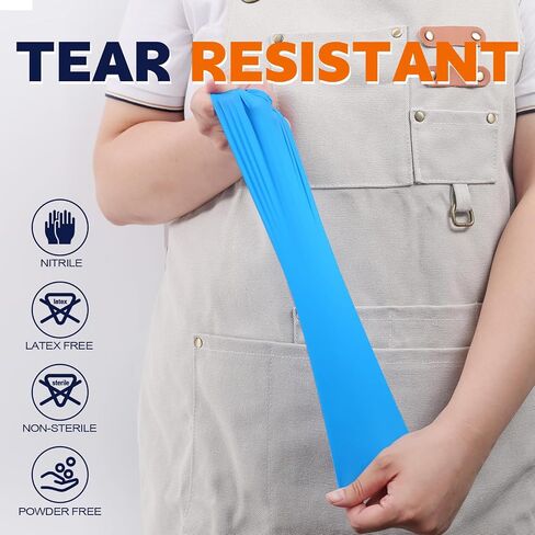 Nitrile Exam Gloves Disposable 3mil Blue Food Safe Gloves Latex Free, Powder Free, Medical, Cleaning, Cooking,1000 in Kuwait