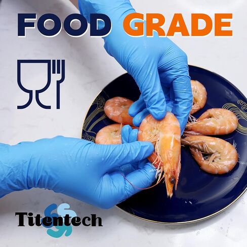 Nitrile Exam Gloves Disposable 3mil Blue Food Safe Gloves Latex Free, Powder Free, Medical, Cleaning, Cooking,1000 in Kuwait