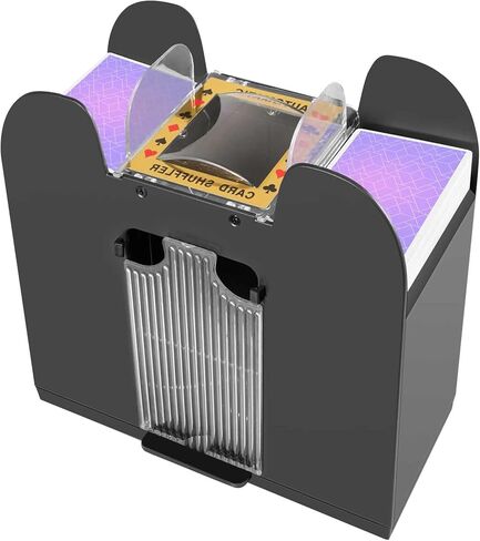 LASIEYO Automatic Card Shuffler, Card Shuffler 6 Deck Electric Heavy Duty, Low Noise Card Shuffler for Standard-Size Cards, Automatic Card Shuffler for Texas Hold'em, Poker, Home Card Games in Saudi Arabia