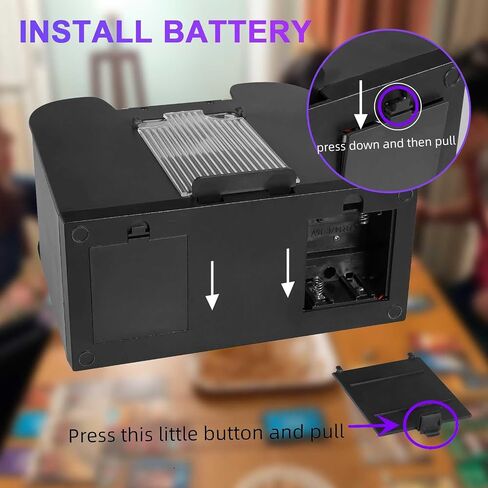 LASIEYO Automatic Card Shuffler, Card Shuffler 6 Deck Electric Heavy Duty, Low Noise Card Shuffler for Standard-Size Cards, Automatic Card Shuffler for Texas Hold'em, Poker, Home Card Games in Saudi Arabia