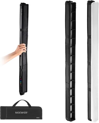 طقم موزع ضوء LED من NEEWER لعصا ضوء LED TL60 RGB، موزع ضوء شريط أنبوبي LED مع شبكة قرص العسل، حقيبة حمل، مثبتات تعمل باللمس لالتقاط صور فيديو بث مباشر، لقطات المنتج، NS9S in Saudi Arabia