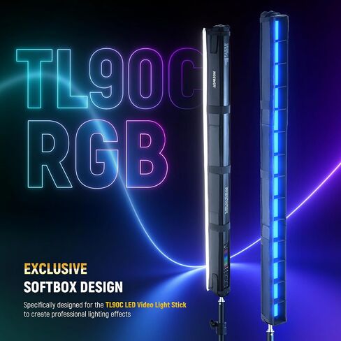 طقم موزع ضوء LED من NEEWER لعصا ضوء LED TL60 RGB، موزع ضوء شريط أنبوبي LED مع شبكة قرص العسل، حقيبة حمل، مثبتات تعمل باللمس لالتقاط صور فيديو بث مباشر، لقطات المنتج، NS9S in Saudi Arabia
