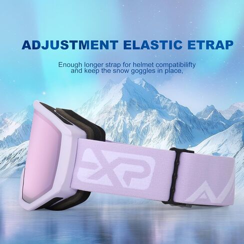 EXP VISION Ski/Snowboard Goggles, Anti-Fog Snow Goggles for Men & Women - Perfect for Skiing, Snowboarding & Winter Sports in Saudi Arabia