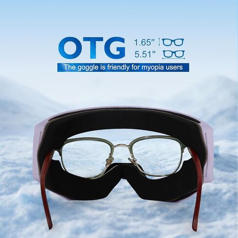 EXP VISION Ski/Snowboard Goggles, Anti-Fog Snow Goggles for Men & Women - Perfect for Skiing, Snowboarding & Winter Sports in Saudi Arabia