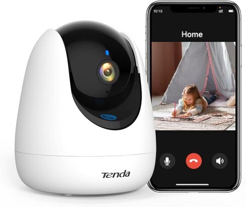 كاميرات Tenda CT6 2K WiFi لأمن المنزل بالخارج - رؤية ليلية كاملة الألوان مع 2 أضواء كاشفة، وهوائيات مزدوجة، وكشف الحركة بالذكاء الاصطناعي، وصوت ثنائي الاتجاه، IP66، H.265، وكاميرات أمان خارجية مدمجة in Saudi Arabia