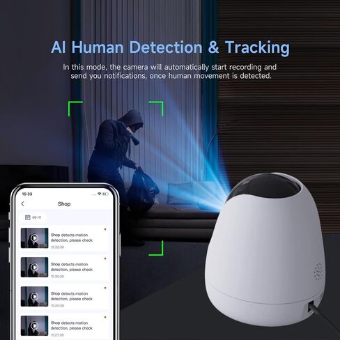 كاميرات Tenda CT6 2K WiFi لأمن المنزل بالخارج - رؤية ليلية كاملة الألوان مع 2 أضواء كاشفة، وهوائيات مزدوجة، وكشف الحركة بالذكاء الاصطناعي، وصوت ثنائي الاتجاه، IP66، H.265، وكاميرات أمان خارجية مدمجة in Saudi Arabia