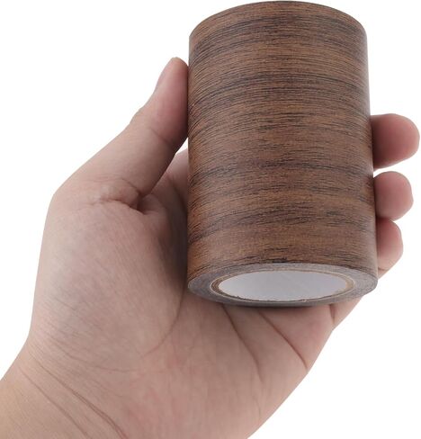 Wood Grain Repair Tape, 3.15inch x 15ft Self Adhesive Wood Grain Duct Tape Grain Repair Patch for Floors, Furniture,Doors, Trim Effect Dark Wood in Kuwait