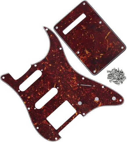 FLEOR HSS Guitar Pickguard 11-Hole ST Style Electric Guitar Pick Guard Backplate Set with Mounting Screws,3Ply Mint Green in Kuwait