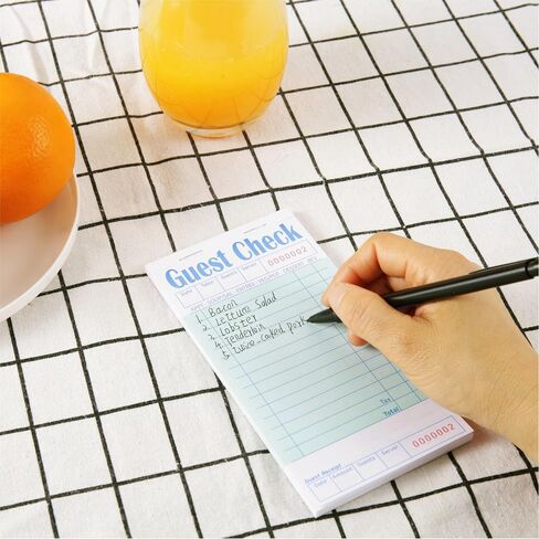 8 Pack Guest Check Pads,Server Note Pads, Guest Checks Books for Servers, Waiter Checkbook, Waitress Writing Pad for Restaurants, Paper Checks 8 Books/Pack (400 Total Tickets) in Saudi Arabia