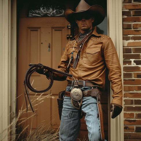 VZQI Western Cowboy Whip Clothing Accessories Prop Whip Cowboy Handle Black and Brown-Black in Saudi Arabia