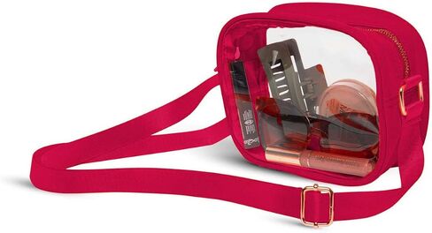 Clear Bag for Stadium Events – Stadium Approved Purse for Women, Durable Waterproof PVC, Adjustable Strap for Concerts in Saudi Arabia
