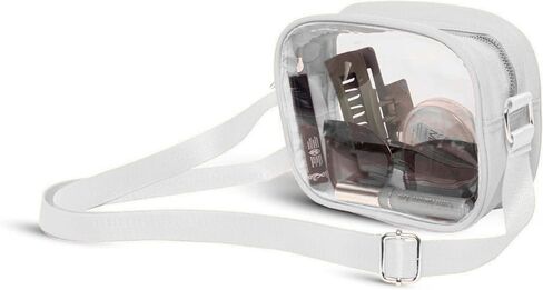 Clear Bag for Stadium Events – Stadium Approved Purse for Women, Durable Waterproof PVC, Adjustable Strap for Concerts in Saudi Arabia