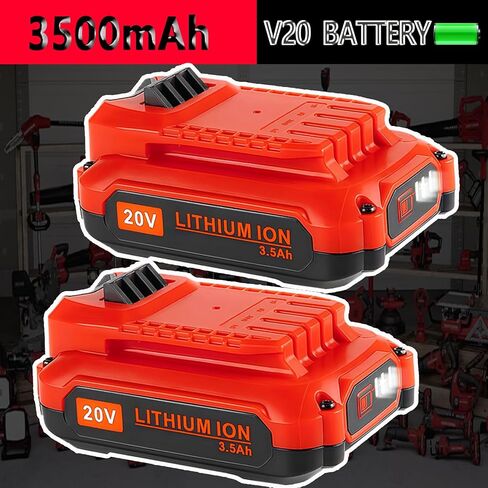 2PACK 20V MAX Battery 6Ah Replacement for Craftsman V20 Battery CMCB206 CMCB205 CMCB204 CMCB202, for All V20* Cordless Tools CMCD700C1 CMCK700D2 CMCV002B CMCG400B CMCS600B CMCK401D2 CMCL020B in Kuwait