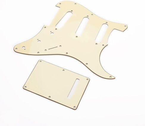 11 Hole Guitar Pickguard SSS Strat Pickguard Backplate Set with Pick Guard Screws for Standard Strat Modern Style Guitar Part (Retro Green) in Saudi Arabia