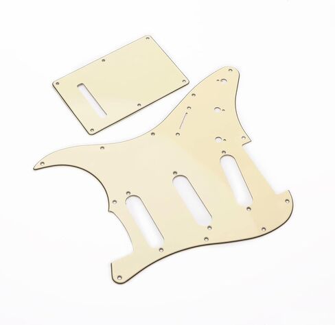 11 Hole Guitar Pickguard SSS Strat Pickguard Backplate Set with Pick Guard Screws for Standard Strat Modern Style Guitar Part (Retro Green) in Saudi Arabia
