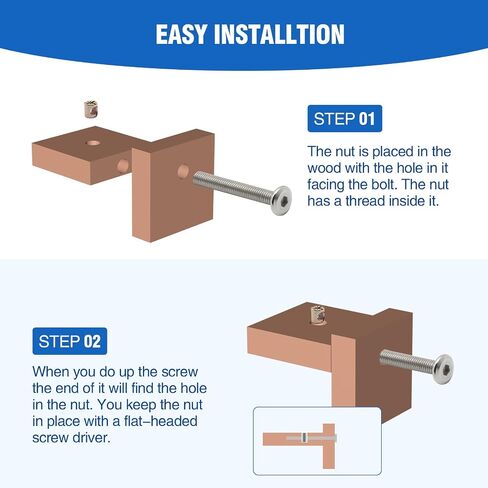 Crib Screws,28Sets Baby Bed Crib Screws Hardware Replacement Kit,Bunk Bed Bolts Hex Socket Cap Screws Bolt with Barrel Nuts/Wrenches for Beds Furniture Headboards M6x20mm/30mm/40mm/50mm/60mm/70mm/80mm in Kuwait