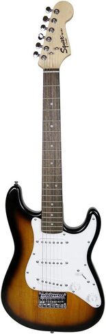 Fender Squier 3/4-Size Kids Mini Strat Electric Guitar - Surf Green Bundle with Amplifier, Cable, Tuner, Strap, Picks, Online Lessons, and Austin Bazaar Instructional DVD in Saudi Arabia