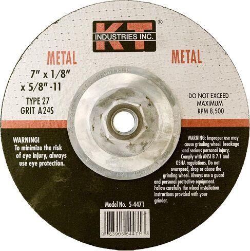 K-T Industries 5-4471 7 x 1/8 x 5/8-11 Metal Grinding Wheel in Saudi Arabia