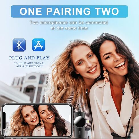 3 in 1 Mini Microphone,Wireless Lavalier Microphones for iPhone Android Camera USB-C,2.4G Ultra-Low Delay,Noise Reduction,Microphone Video Recording, Live Streaming, Youtube, TikTok, Vlog(3 Pc) in Saudi Arabia