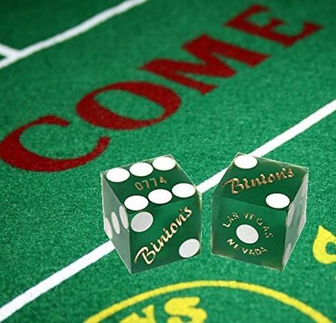 نرد كازينو لاس فيغاس الأصلي من Binion مطابق للأرقام التسلسلية 19 مم مجموعة عصا كاملة من 5 قطع Di Craps يمكن لعبها على الطاولة in Kuwait