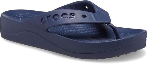 Crocs Women's Baya Platform Flip Sandal, White, 8 in Saudi Arabia