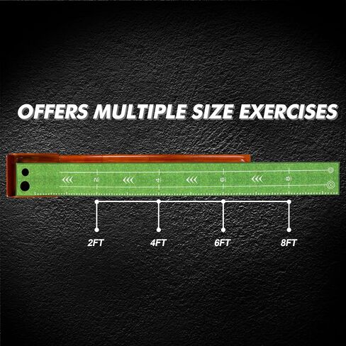 PGM Golf Putting Mat with Auto Ball Return - Indoor & Outdoor Crystal Velvet Putting Green - Distance Display for Precision - Portable, Foldable Golf Mats for Home, Office, and Backyard Practice in Kuwait