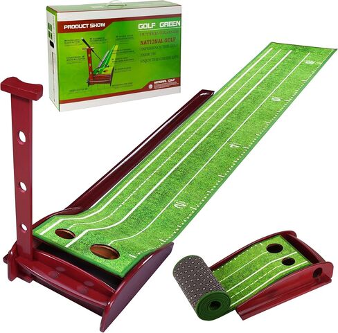 PGM Golf Putting Green Indoor | Crystal Velvet Putting Mat with Auto Ball Return System | Practice Golf Mats for Home, Office & Outdoor Use in Saudi Arabia