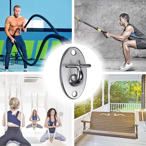 Resistance Band Wall Anchor Stainless Steel Workout Band Anchor 1000 lbs Capacity Wall Hooks for Exercise Band Hooks Workout Wall Mount Anchor Bracket for Suspension Training Exercise Band Hook in Saudi Arabia