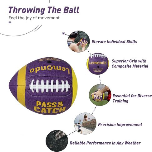 PassCatch Training Football, Enhance Passing Catching Skills, Official & Youth Size(with Pump) in Kuwait