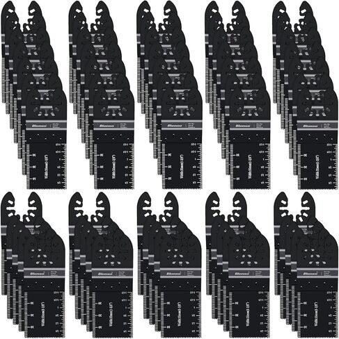 Bionso 55PCS Oscillating Saw Blades, Professional Universal Titanium Multitool Blades for Wood Plastics Metal, Quick Release Multi Tool Kits Fit Dewalt Ryobi Milwaukee Rockwell Fein Makita in Saudi Arabia