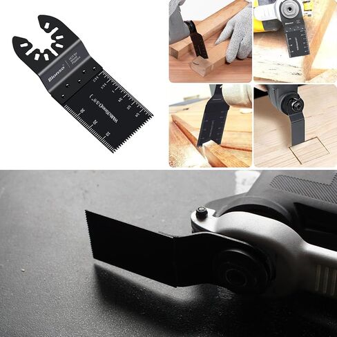 Bionso 55PCS Oscillating Saw Blades, Professional Universal Titanium Multitool Blades for Wood Plastics Metal, Quick Release Multi Tool Kits Fit Dewalt Ryobi Milwaukee Rockwell Fein Makita in Saudi Arabia