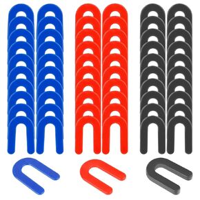 60pcs Auto Lift Installation Leveling Shim, Plastic Shims for Leveling Window Horseshoe Shims U Shaped Spacers for Surface Mount Automotive Car Repair Accessories