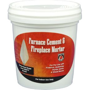 MEECO'S RED DEVIL #1333 Furnace Gasket Cement and Stove Sealer - High Temperature Adhesive for Fiberglass Gasketing - Ideal for Repairing Small Cracks in Stoves - 16 Oz Tub (Black)
